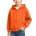 thumbnail image 2 of NAISIBABY Hoodies for Boys With Pockets Solid Color Long Sleeve Zipper Hoodies Orange Size 8, 2 of 6