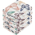 thumbnail image 3 of Spring Colored Butterflies Washcloth 12x12in Set, 4 Pack Absorbent Cotton Towel Square Kitchen Dishes Towels, Soft Cleaning Face Hand Towel Fast Drying Wash cloth, 3 of 7