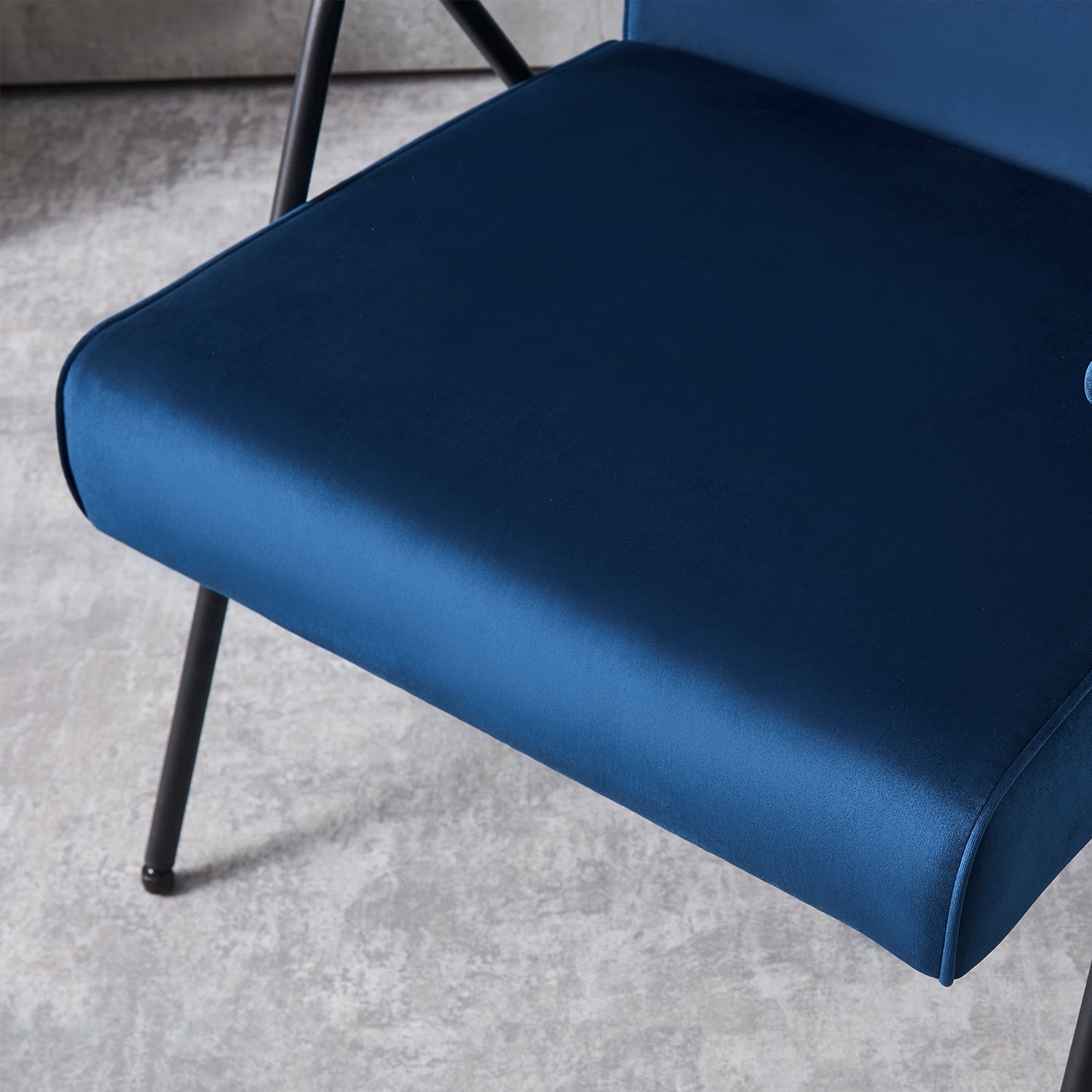 Kadyn Upholstered Recliner, Textile Metal Frame Recliner with Arm, Cloth Leisure Single Accent Chair for Living Room, Blue