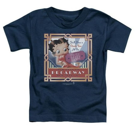 

Trevco Boop-On Broadway - Short Sleeve Toddler Tee - Navy- Large 4T