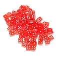 thumbnail image 2 of 100 x Translucent 16mm Six Sided Spot Dice RPG Dice Six Sided Games Red, 2 of 9