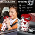 thumbnail image 5 of Christmas 30oz Handheld Travel Tumbler with Handle – Double Wall Stainless Steel Insulated Cup, Flip Straw Lid, Leak-Proof & BPA-Free for Hot and Cold Drinks – Durable Coffee & Juice Mug Black, 5 of 7