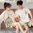 thumbnail image 2 of Giraffe Cartoon Cute Sleepwear For Couples Summer Shorts Pajamas Set Men and Women Home Clothes pijama masculino pyjama, 2 of 7