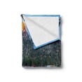 thumbnail image 2 of Lake Tahoe Soft Flannel Fleece Throw Blanket, Rocks in a Lake Photo North American Landscape Sierra Nevada California USA, Cozy Plush for Indoor and Outdoor Use, 70" x 90", Multicolor, by Ambesonne, 2 of 5