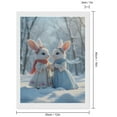thumbnail image 2 of Diamond Art Kits for Adults, Winter Rabbit Pair Blossom Forest 5D Diamond Painting Kits for Adults Beginners, DIY Full Drill Diamond Painting, Gem Art and Crafts 12x16, 2 of 7