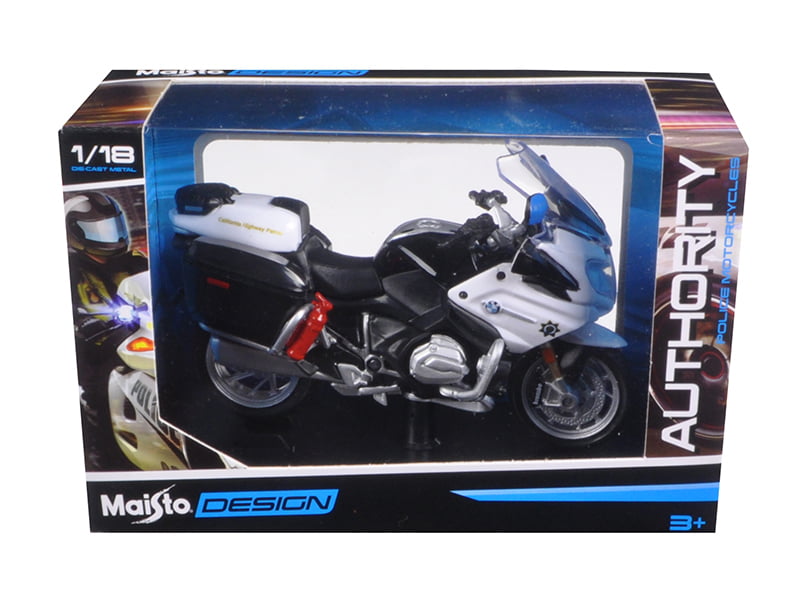 1:18 Maisto BMW R1200RT California Highway Police Motorcycle Model Toy New 