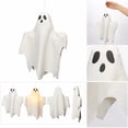 thumbnail image 4 of Halloween Hanging Ghost Light Decoration, LED Glowing Ghost Ornaments for Indoor Outdoor Party, Battery Operated Festival Decor for Yard and , 1Pack White, 4 of 7