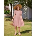 thumbnail image 2 of Vestido Arshiner para niña pequeña, fiesta de verano, flores, tul, rosa, 6 años, 2 of 5