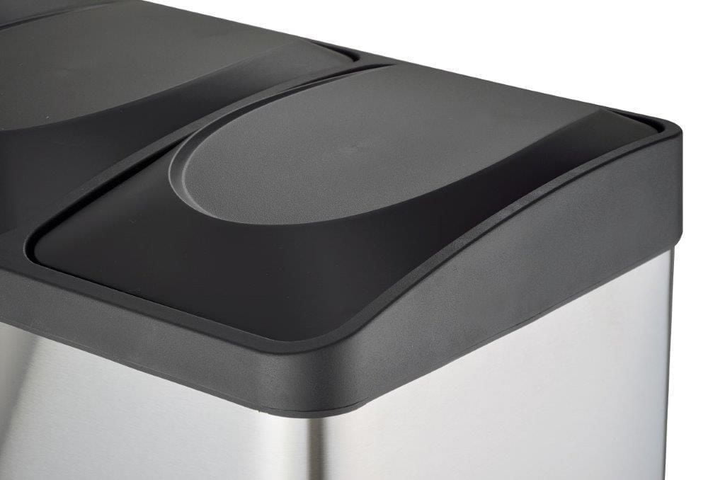 The Point Gallery Step N' Sort 60 Litre 3-Compartment Trash and Recycling Bin
