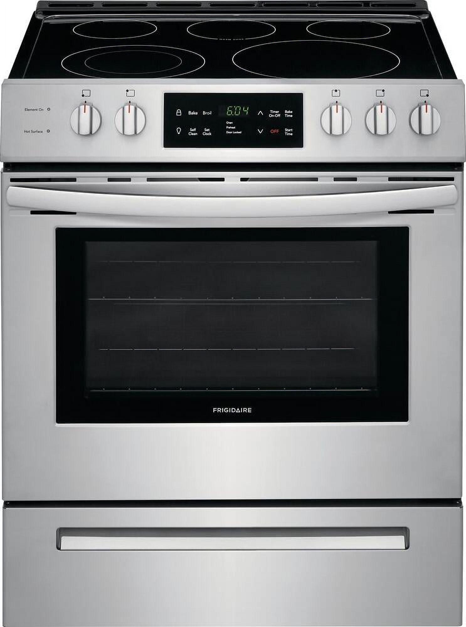 Frigidaire FFEH3054US 30 Slide-In Electric Range with 5 Elements 5 Cu. Ft. Oven Capacity Self Clean Keep Warm Zone in Stainless Steel - image 2 of 11