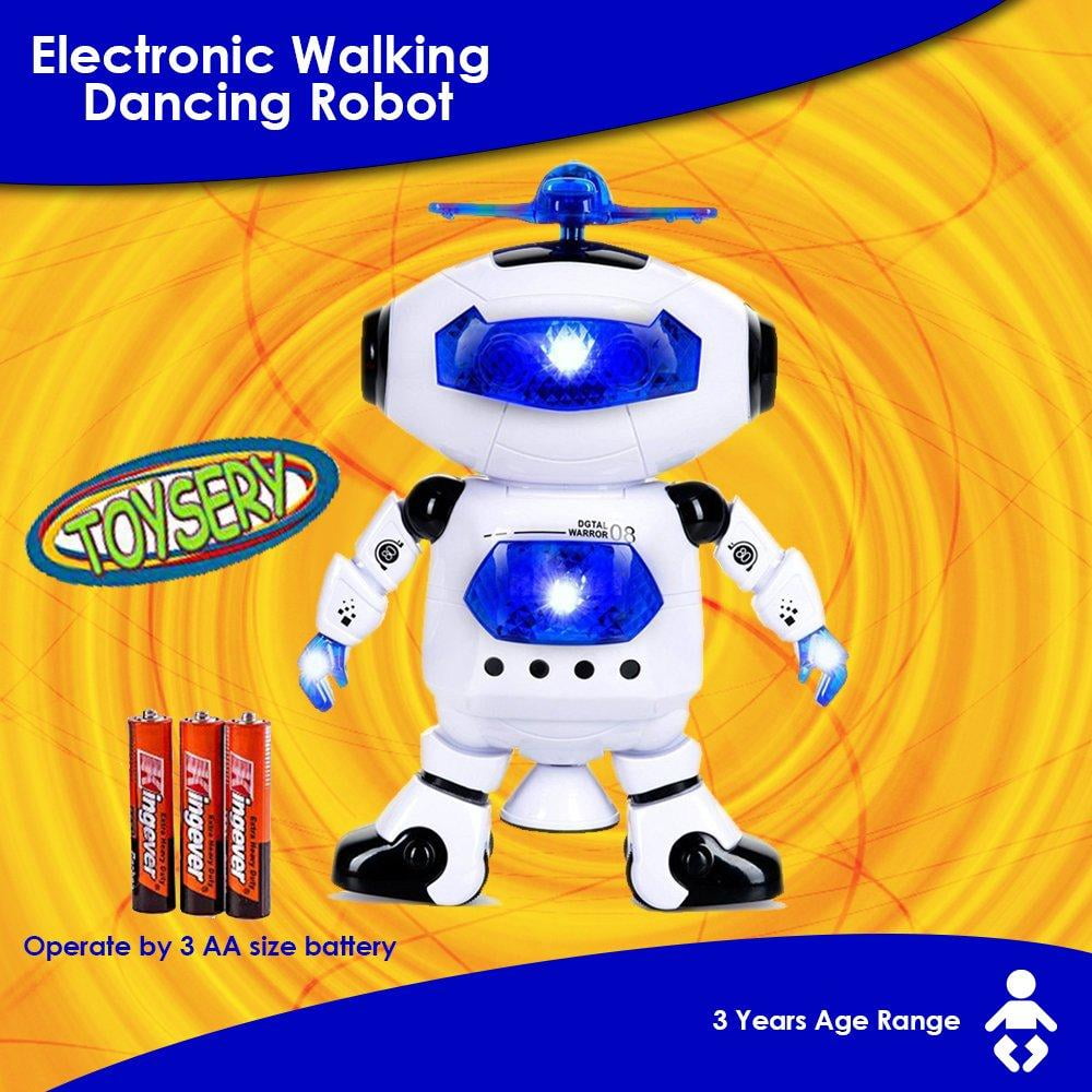 Toysery walking Robot for kids 360 Body Spinning Dancing Robot