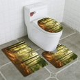 thumbnail image 1 of ABPHQTO Sol matutino Juego de alfombras de baño de 3 piezas Alfombra de baño Alfombra de contorno y tapa de inodoro ABPHQTO Cont-CHAPPLE-21437, 1 of 2