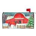 thumbnail image 2 of PHELIKA Holiday Christmas Horse 01 Mailbox Covers Magnetic Mailbox Wraps Post Letter Box Cover Mailwrap Garden Home Decor Standard Size 25.5"H x 21"W, 2 of 8