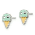 thumbnail image 2 of Madi K Sterling Silver  Crystal & Enameled Ice Cream Cone Post Earrings, 2 of 3