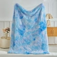 thumbnail image 6 of chaungfeng Double-sided Thicken Faux Fur Throw Blanket, Blue Soft 39"x59" Fluffy Bed Blanket, Cozy Shaggy Plush Decorative Couch Throw, Furry Fuzzy Lap Blanket for Women Men Gift, 6 of 6