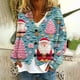 thumbnail image 1 of Cárdigan informal para mujer, con botones y estampado navideño, chaqueta de moda, abrigo, blusa de poliéster para mujer, 1 of 5