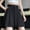 Black, variant on Tqcoqu Women's Summer High Waist Wide Leg Double Button Zipper Casual A Line Mini Skirt,Beige,Women's M-XXXXL