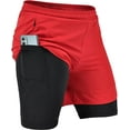 thumbnail image 6 of RDX Men’s Running Shorts, 2 in 1 Athletic Breathable Short Compression Liner, 2 Zipper and 2 Phone Pockets, Lightweight Quick Drying Elastic Shorts for Sports Workout Jogging Cycling Gym Bodybuilding, 6 of 6