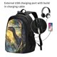 thumbnail image 2 of Balery Sunshine Jungle Dinosaur Mochila con carga USB para hombre y mujer - Mochila impermeable y antirrobo para laptop con puerto USB para viajes, trabajo, 2 of 7