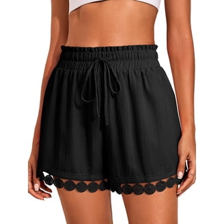 Devil Wears Prada Scoop Collection Women's Lace Trim Shorts, 4
