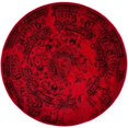 thumbnail image 1 of Safavieh Tapis Rond 4 Pieds Tissé à la Machine en Rouge et Noir, 1 of 3