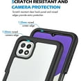thumbnail image 3 of Samsung A22 5G Case, Shockproof Cover with Screen Protector, 360 Degree Phone Case Rugged Double-Sided Bumper Clear Full Body Cover for Samsung Galaxy A22 5G - Black, 3 of 5