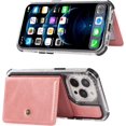 thumbnail image 3 of Compatible with iPhone 13 Pro Max Wallet Case with Card Holder PU Leather Kickstand Wrist Strap Shockproof Protective Cover for Women Man Pink, 3 of 12