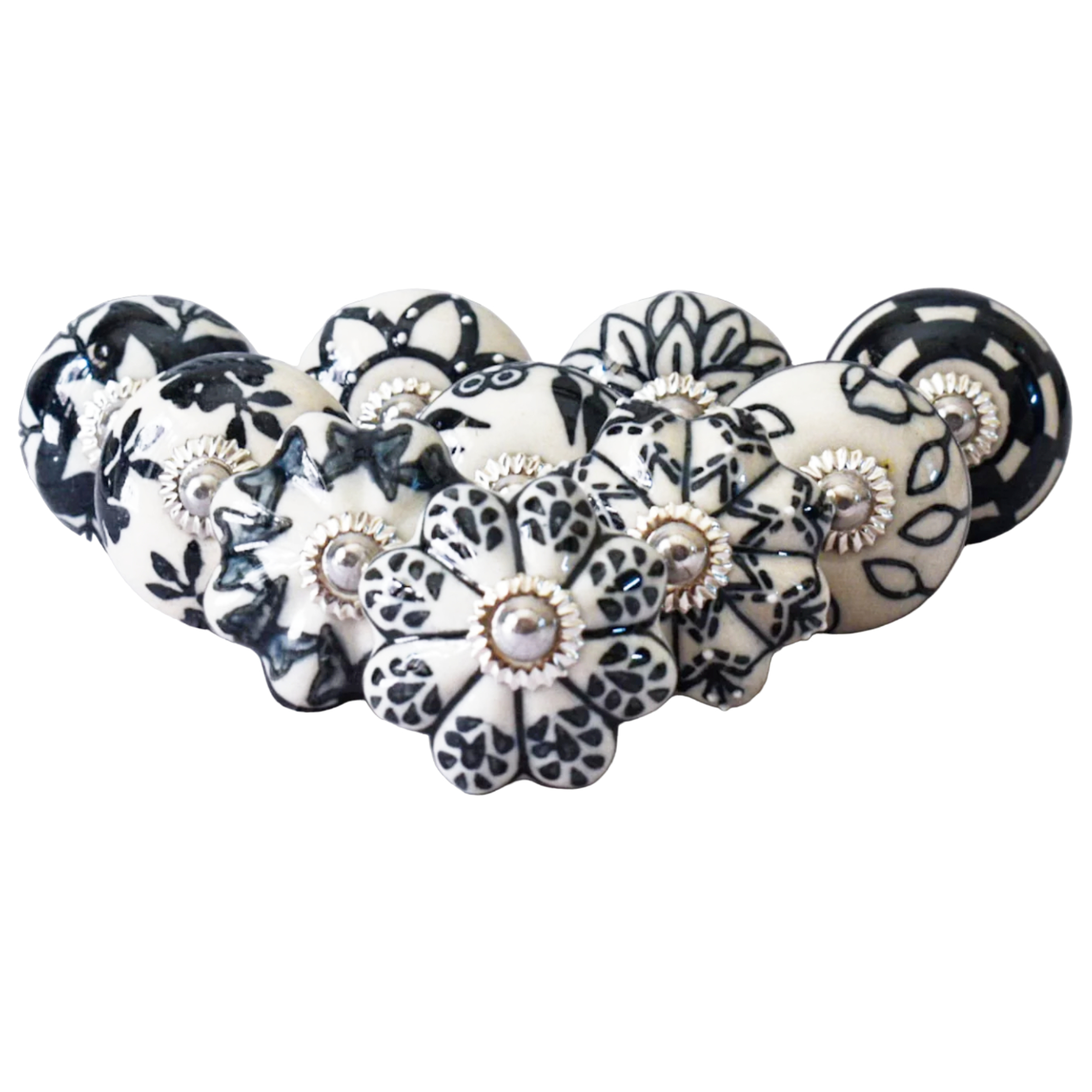 Ajuny Set of 10 Hand-Painted Ceramic Cabinet Knobs photo 7
