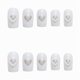 thumbnail image 4 of 24pcs Long White Press On Nails Cute Pearl & Shinty Heart Design Fake Nails Full, 4 of 4