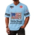 Evdexr Mens 250th Anniversary Usa Shirts Short Sleeve Crew Neck United ...