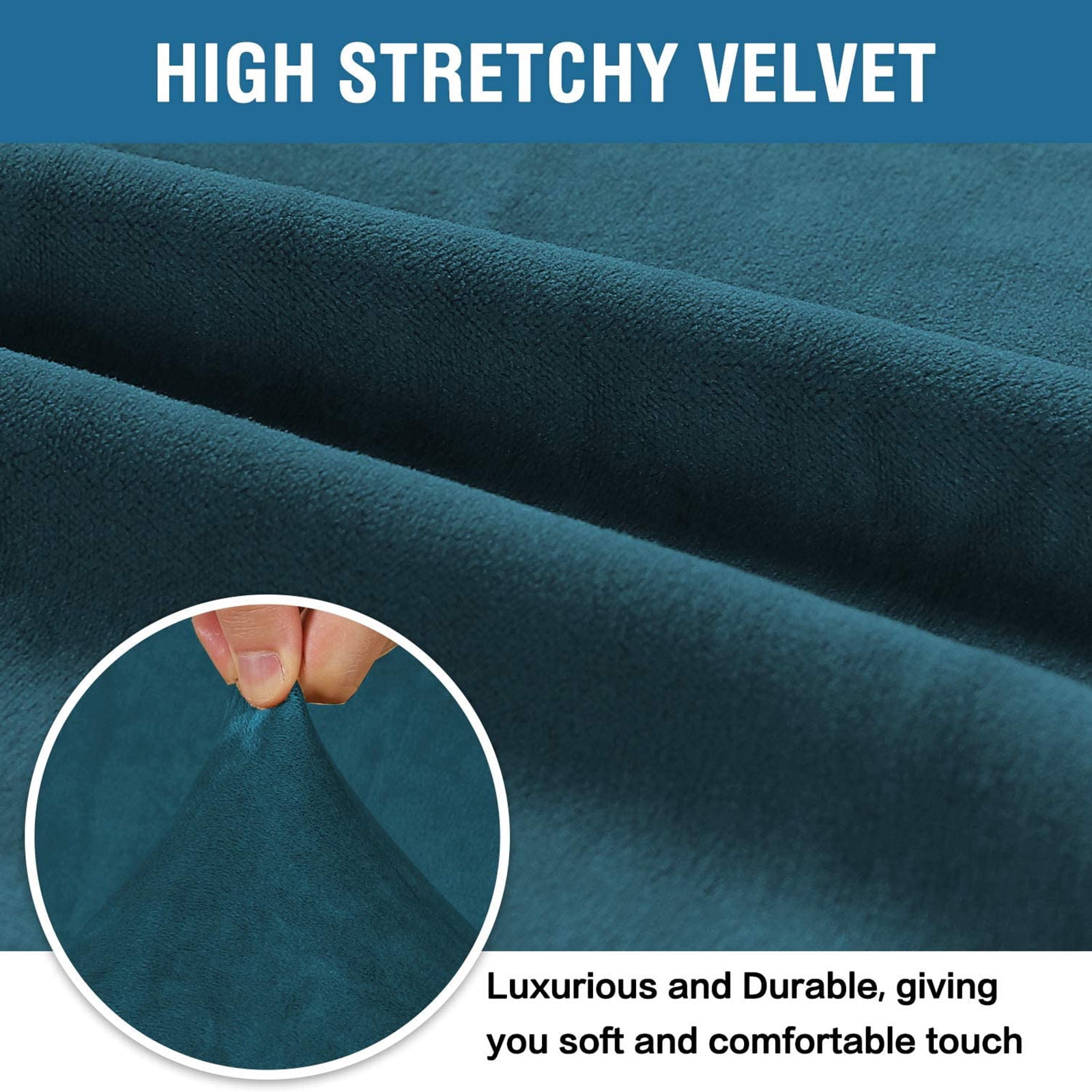Stretch Velvet Sofa Slipcover,Non Slip Sofa Cover Washable Couch Cover