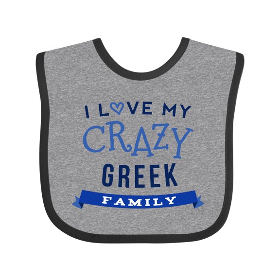 Inktastic Greek Family Funny Boys or Girls Baby Bib