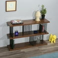 thumbnail image 2 of DAVEE Modern & Contemporary Antique Wood 2-tier Bookcase - 30.12*47.24*11.61 inches, 2 of 5