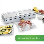 FoodSaver VS0160 Sealer PowerVac Compact Vacuum Sealing Machine, Vertical Storage, White