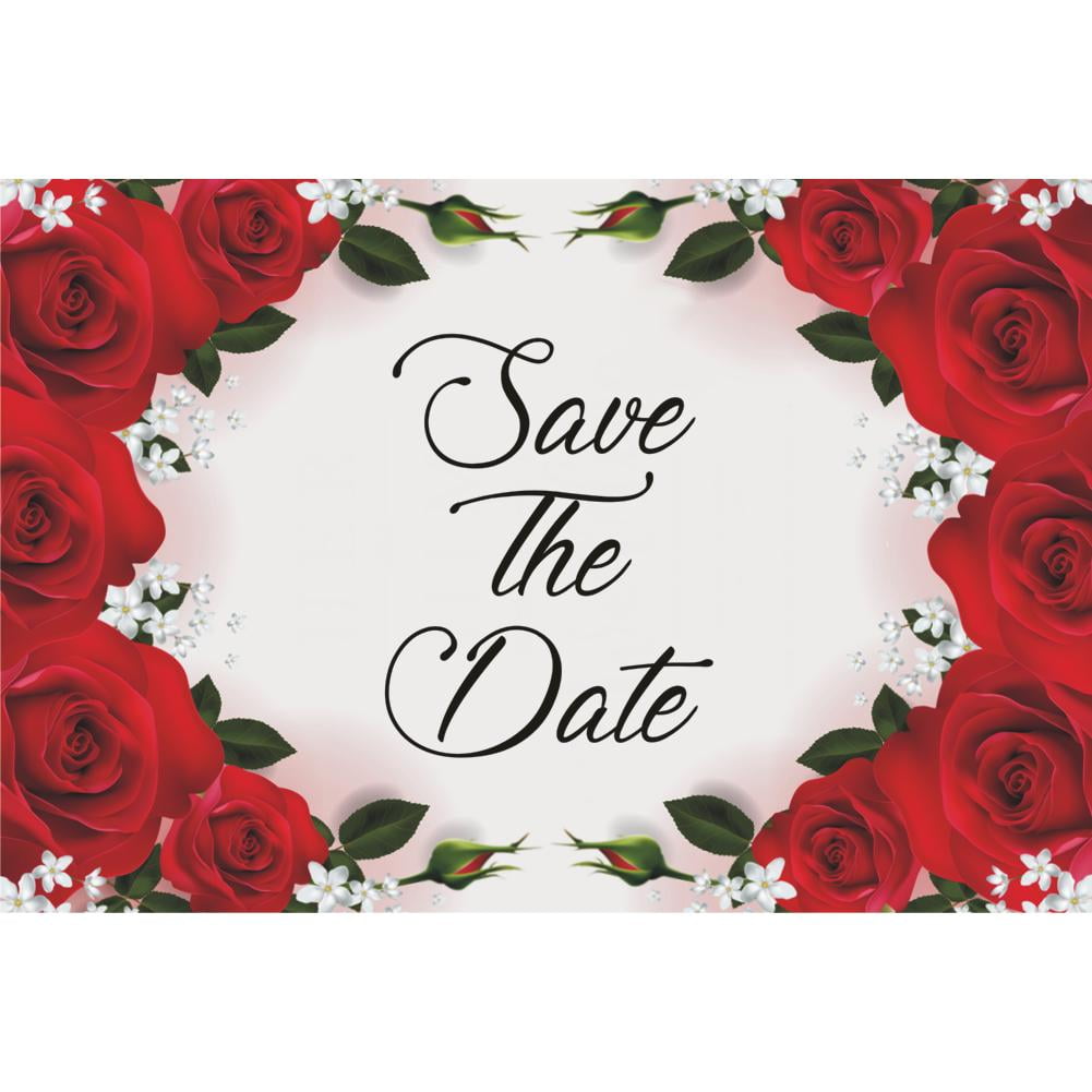 Red Roses Save The Date Postcards - 4in. X 6in. - 25 Pack - Walmart.com