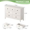 thumbnail image 3 of LAZZO 7-Drawer Dresser, Farmhouse Wooden Chest of Drawers for Bedroom Living Room and Hallway, White, 3 of 8