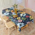 thumbnail image 3 of Pioneer Flower Floral Print Pattern Rectangle Tablecloth 60"x120", Waterproof Polyester Table Cloth, Wipeable Spillproof for Dining Camping Indoor Outdoor, 3 of 6