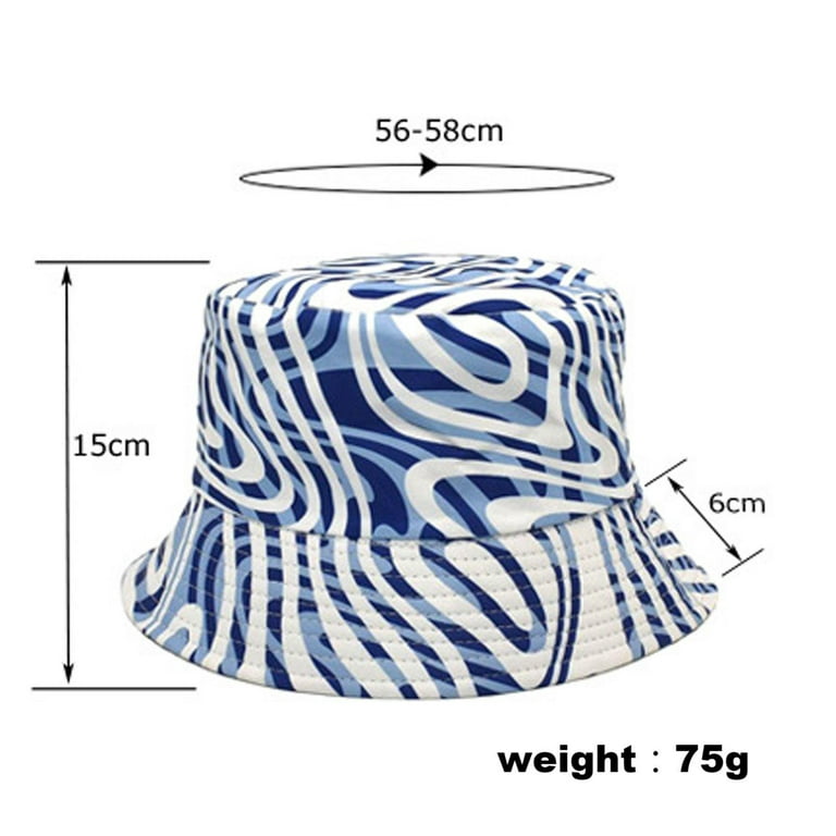 JDEFEG Men's Work Hat Women Summer Fashion Beach Print Adjustable Washable  Cotton Bucket Hat Sun Hat Outdoors Fish Hat Rain Cape for Men Blue 
