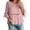 Pink, variant on Casual Summer Solid Color Blouse with Flounce Sleeves and Round Neck for Everyday Wear Women Shirts Category, S, Purple