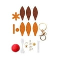 thumbnail image 1 of Rongfmy DIY Sewing Keychain Kit Colorful Car Key Chain Party Favors Bag Charm Making Brown and Khaki, 1 of 9