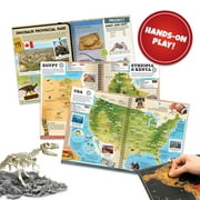Abacus Brands Professor Maxwells VR World Travel Kit - VR Atlas, Dino Dig STEM Toys, VR Goggles Included