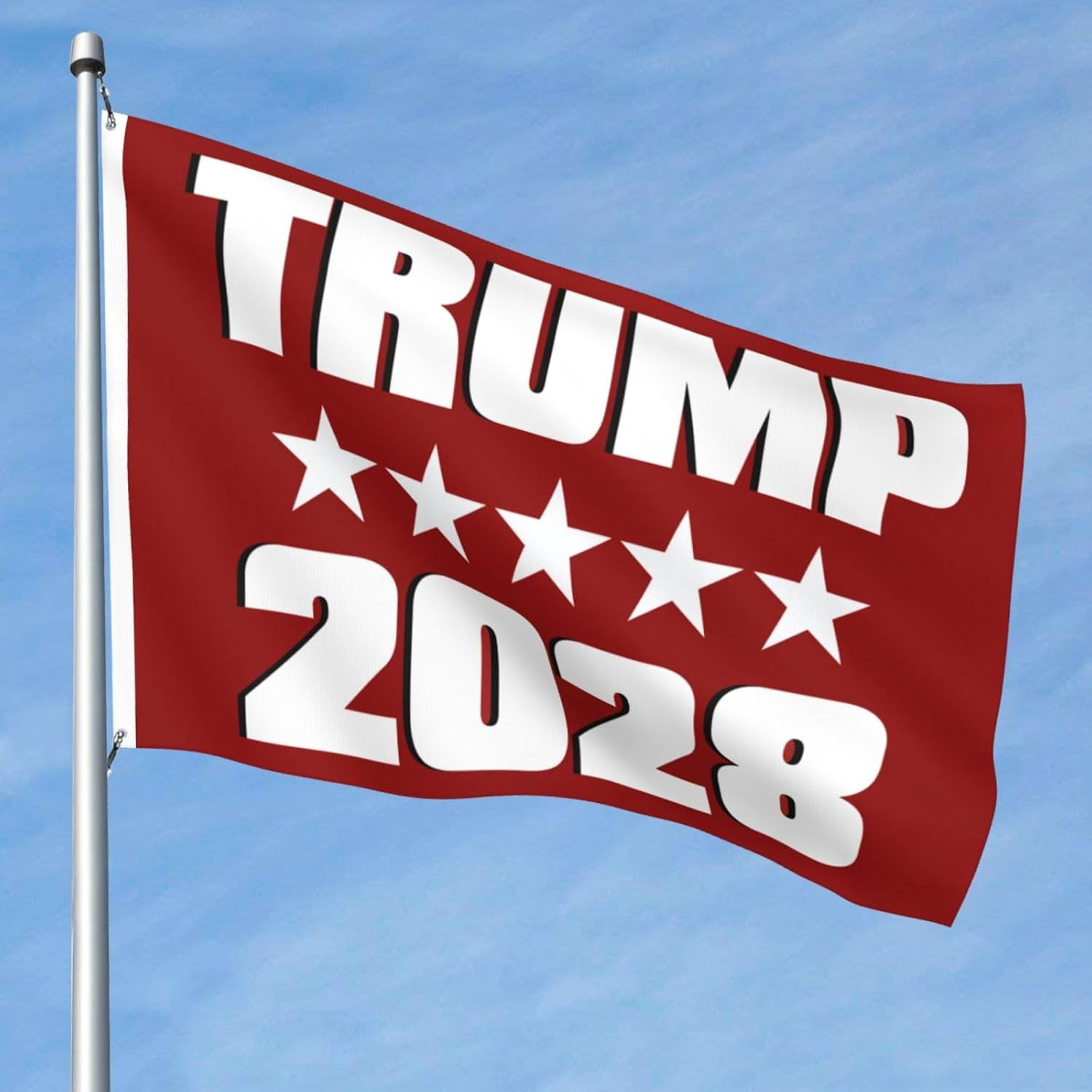 Red White T 2028 Flag 5x8ft Outdoor Double Sided Patriotic America Flags Retro President Garden Decoration Banner For Outside Clear Vivid Color, Uv & Fade Resistant