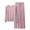 Pink, variant on GERsome Lounge Sets for Women Solid Color Sleepwear Sets Crewneck Long Sleeve Tops Wide Leg Pants Vacation Travel Outfits M-XXL