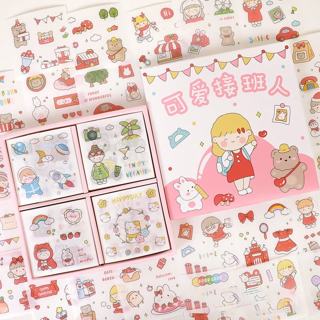 Paquete de pegatinas, juego de 100 pegatinas para cuaderno, pegatinas para manuales, características principales