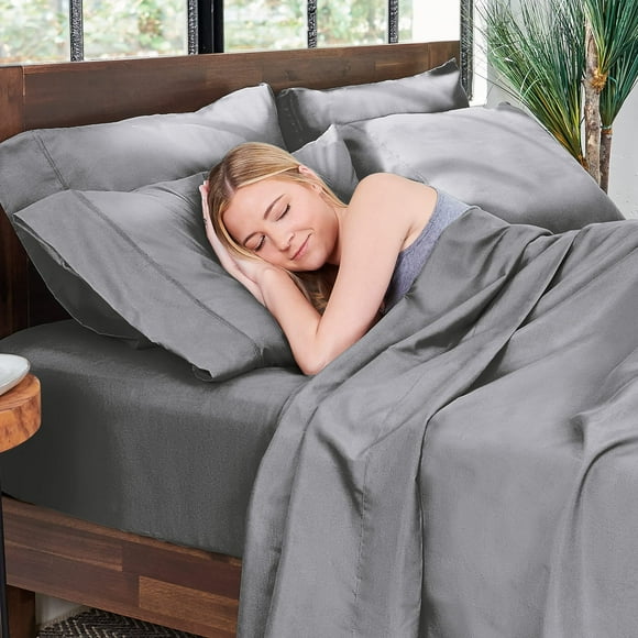 Hotel Sheets Direct 100% Bamboo Sheets - Twin XL Size Sheet and Pillowcase Set - Cooling, 3-Piece Bedding Sets - Dark Gray