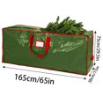 thumbnail image 3 of 65-inch Christmas Tree Storage Bag - Dustproof & Waterproof Green Storage Cover with Reinforced Handles, ID Card Slot and Two-Way Zipper for Artificial Trees Green, 3 of 4