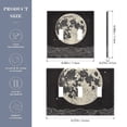 thumbnail image 2 of Yayeee Toggle Light Switch Wall Plate 2-Gang 4.56"x4.48" Decorative Outlet Cover, Beige Moon, 2 of 7