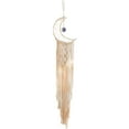 thumbnail image 2 of NWOKYZGH Boho Macrame Woven Wall Hanging, Crochet Crescent Moon Star Dreamcher with Long Tassel- Cotton Handmade Home Decor Decoration Art Craft for Bedroom Dorm Room with light string, 2 of 6