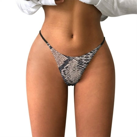 

Wesracia Secret Lingerie For Women 2022 Women s Printed Sexy Underpants Comfort Low-Rise Soft T-Back G-String Panties