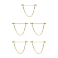 thumbnail image 1 of Baohd Mens Shirt Collar Bar Pin with Cravat Pin Clasps Link Brooch Chain Golden 7cm 5Set, 1 of 6